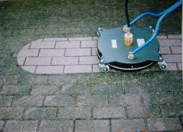 power cleaning hard-scape brick with advanced rotary cleaner