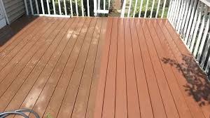 pressure washing composite deck and fence