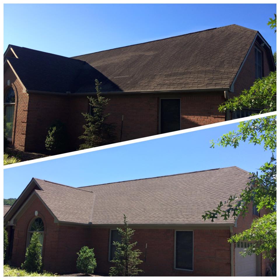Soft Washing Residential roofing